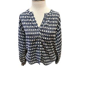 ANTHROPOLOGIE Pilcro & The Letterpress Textured Blouse Button Down Charcoal XS